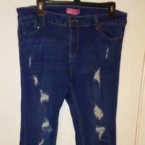 Distressed jeans